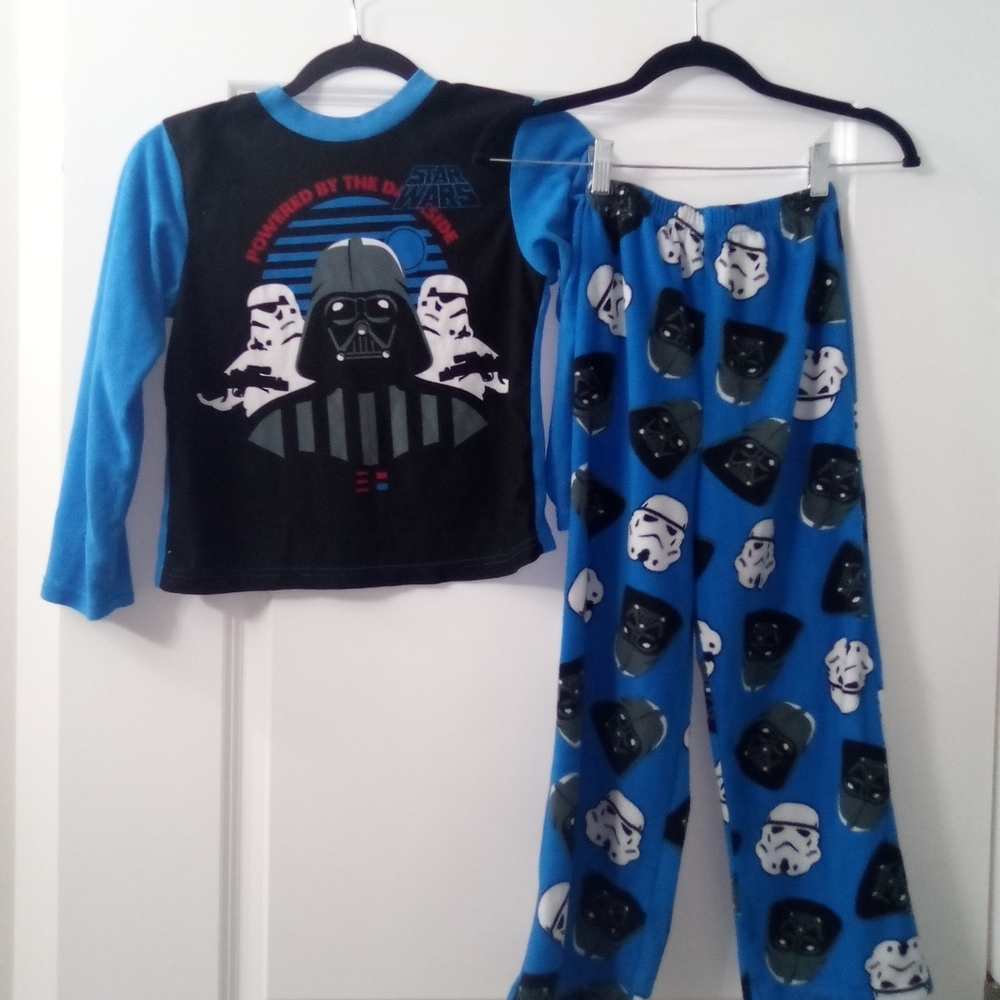 Star Wars Kids Black & Blue Darth Vader and Stormtrooper Pajama Set Size 10